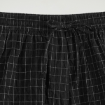 COS Checked Cotton Shorts – Black Check