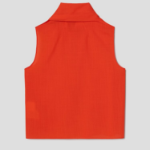 KUHO [KUHO X FRANCESCO FUCCI] Scarf Panel Sleeveless Blouse - Orange