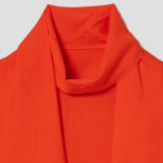 KUHO [KUHO X FRANCESCO FUCCI] Scarf Panel Sleeveless Blouse - Orange