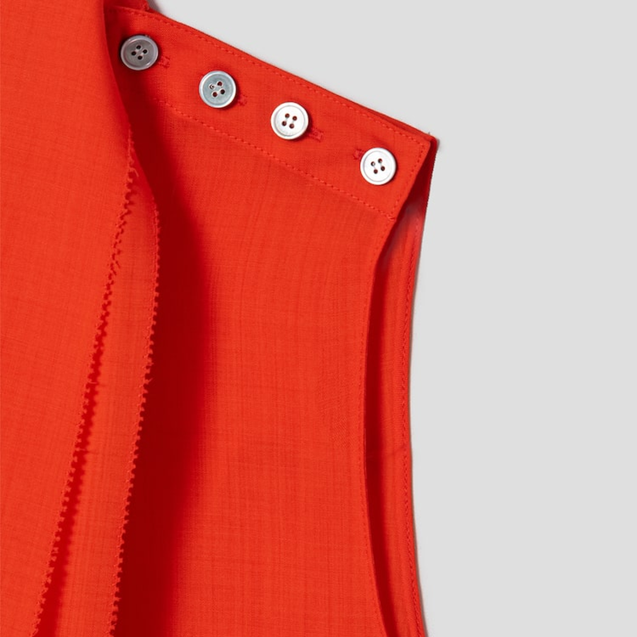 KUHO [KUHO X FRANCESCO FUCCI] Scarf Panel Sleeveless Blouse - Orange