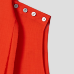 KUHO [KUHO X FRANCESCO FUCCI] Scarf Panel Sleeveless Blouse - Orange