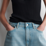 COS High-Rise Denim Shorts – Washed Blue