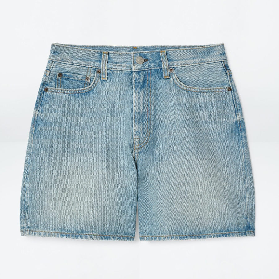 COS High-Rise Denim Shorts – Washed Blue