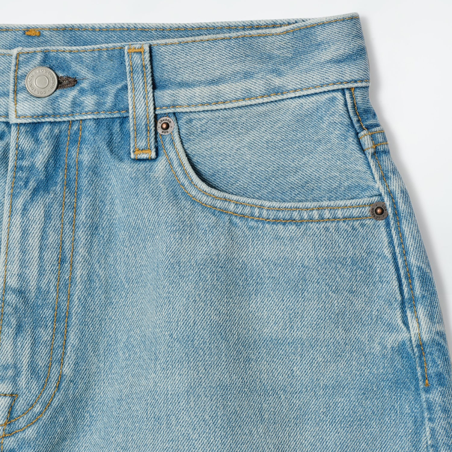 COS High-Rise Denim Shorts – Washed Blue