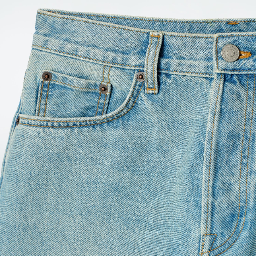 COS Longline Denim Shorts – Light Blue