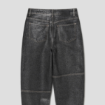 GANNI Shimmery Foil Denim Stary - Black