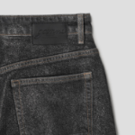 GANNI Shimmery Foil Denim Stary - Black