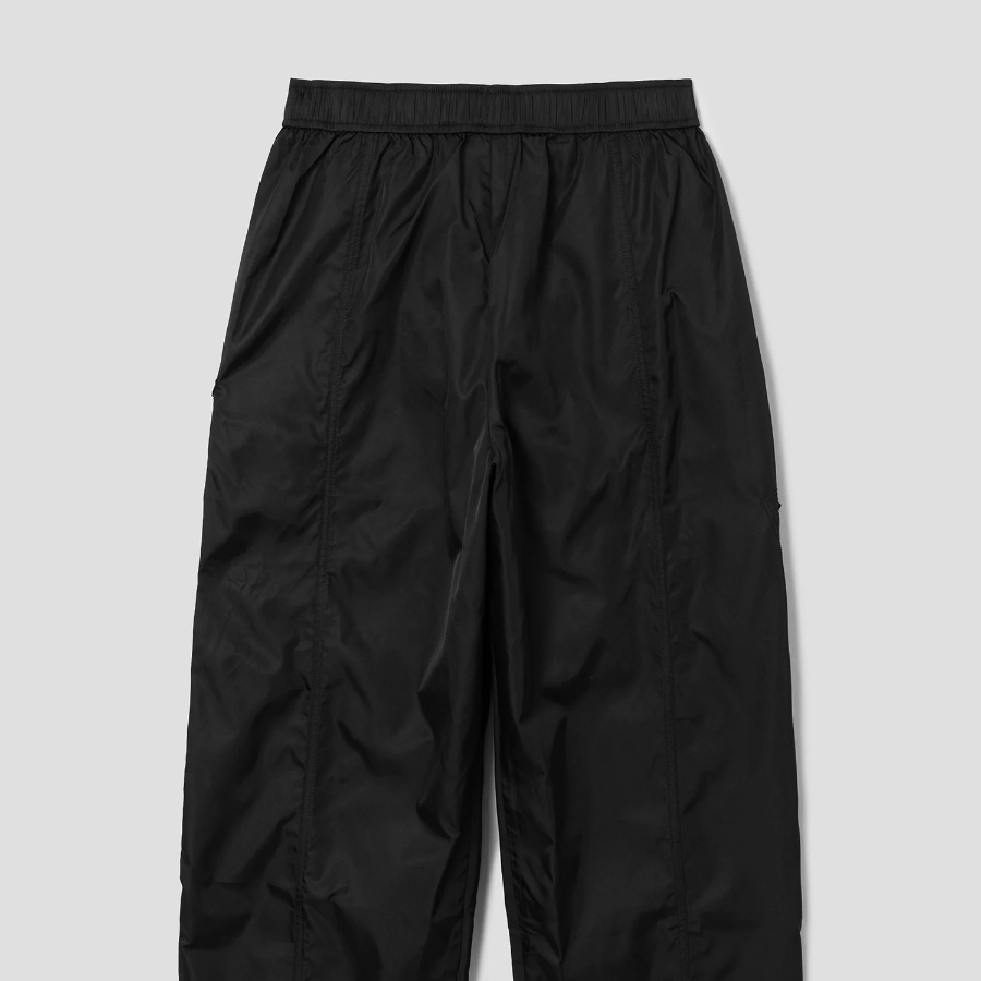 GANNI Duchesse Nylon Oversized Elasticated Pants - Black