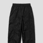 GANNI Duchesse Nylon Oversized Elasticated Pants - Black