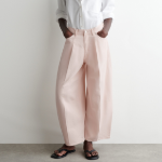 COS Twine Barrel Leg Jeans – Light Pink