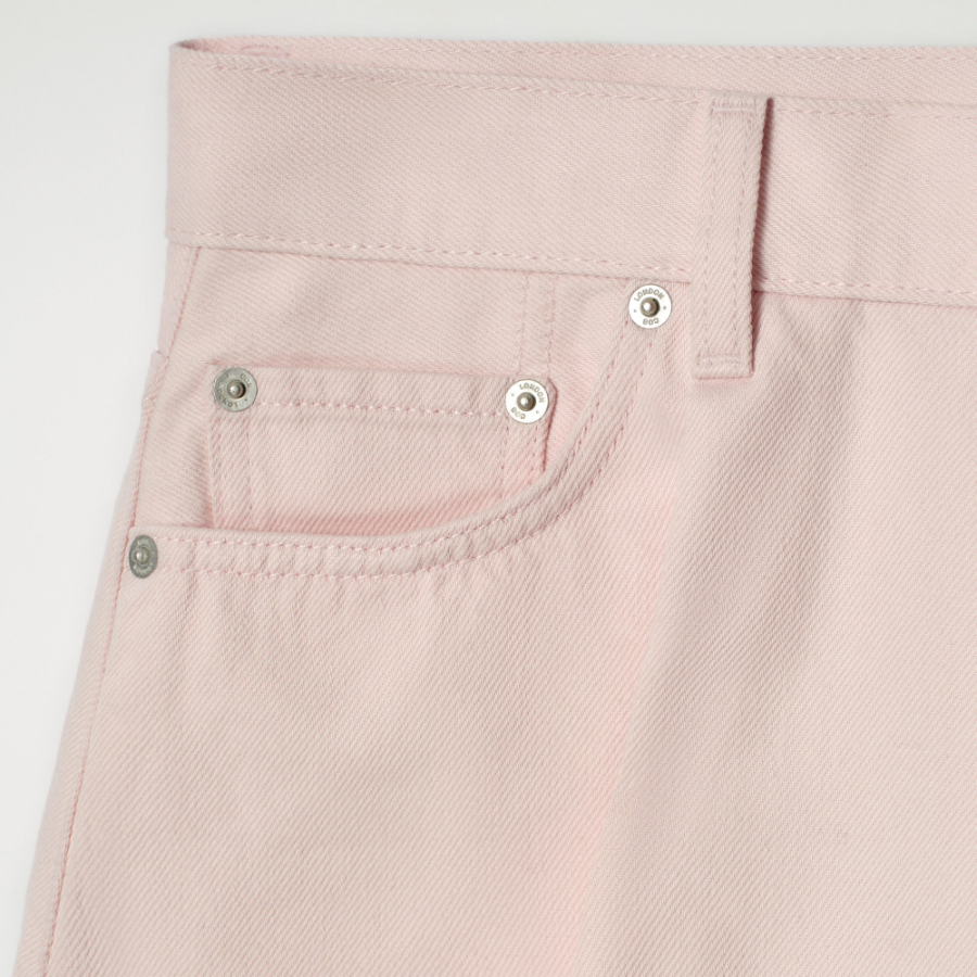 COS Twine Barrel Leg Jeans – Light Pink