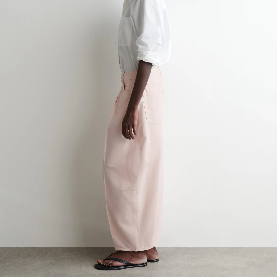 COS Twine Barrel Leg Jeans – Light Pink