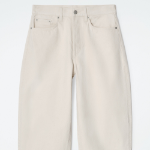 COS Facade Turn-Up Straight-Leg Jeans – Ecru