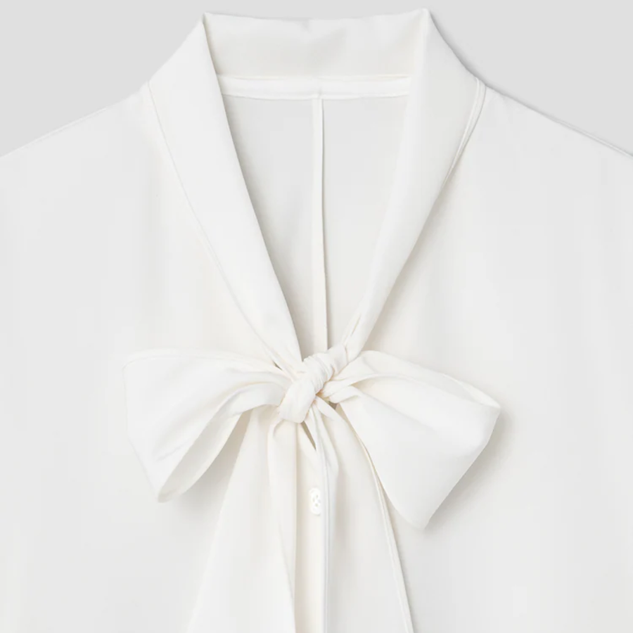 KUHO [Edit] Tie Detail Blouse - Ivory