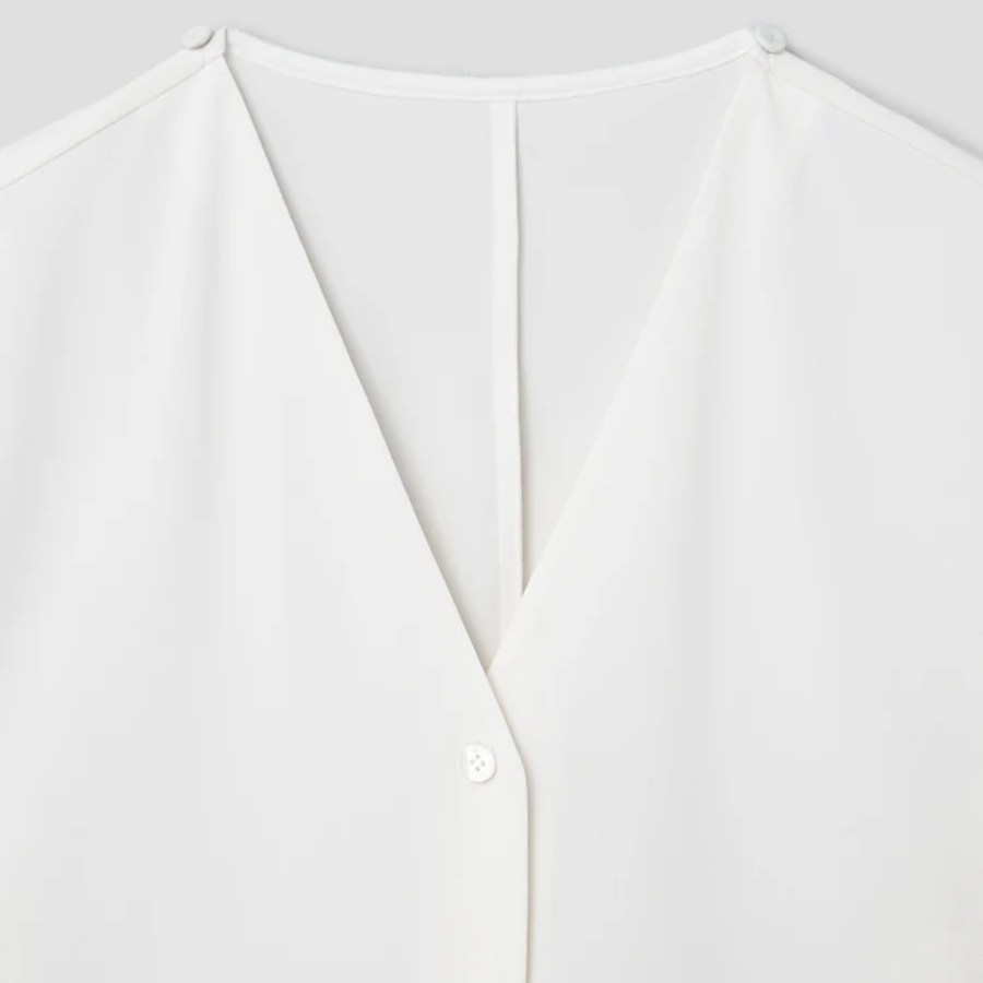 KUHO [Edit] Tie Detail Blouse - Ivory