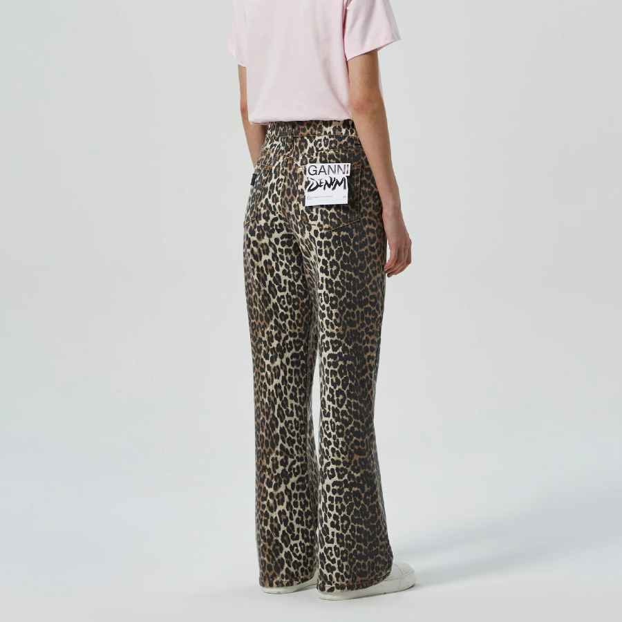 GANNI Print Denim Izey - Brown