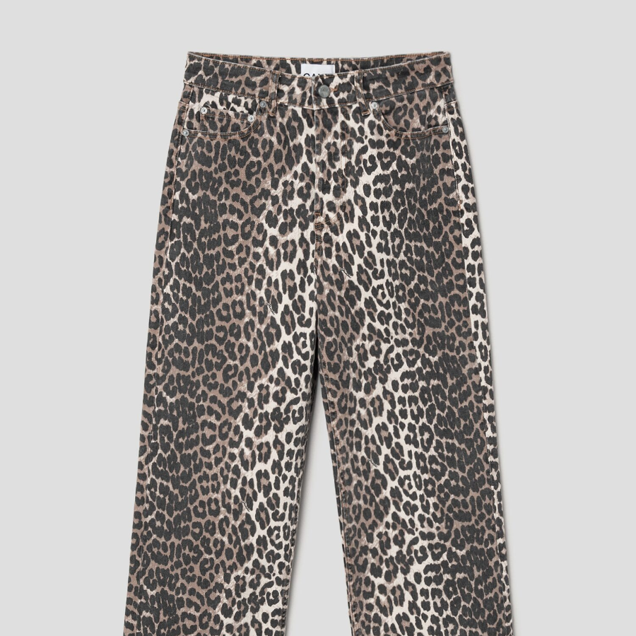 GANNI Print Denim Izey - Brown