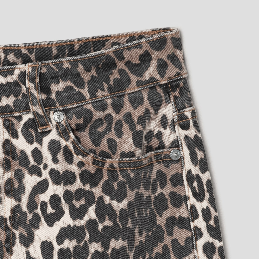 GANNI Print Denim Izey - Brown