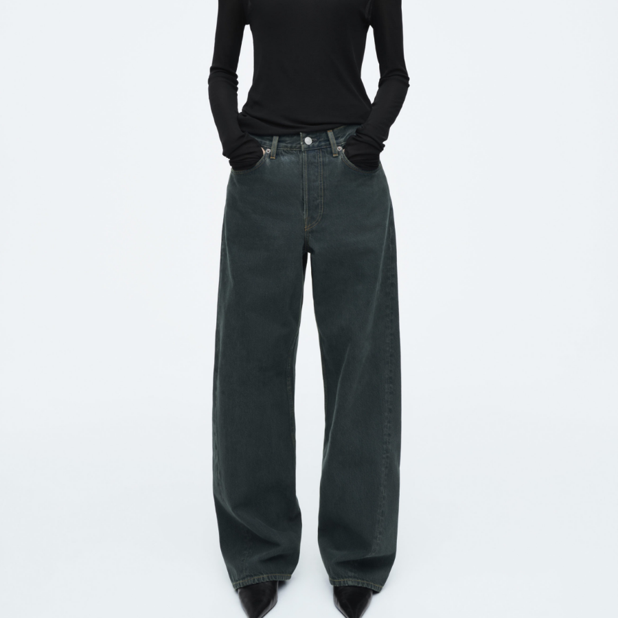 COS Facade Straight-Leg Jeans – Dusty Dark Blue