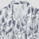 KUHO [Edit] Tie Detail Blouse(Print) - Navy
