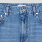 GANNI Broderie Anglaise Denim Carpenter Jeans - Sky Blue