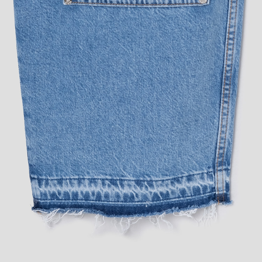 GANNI Broderie Anglaise Denim Carpenter Jeans - Sky Blue