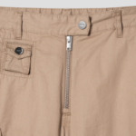 GANNI Washed Cotton Twill Pants - Yellowish Brown