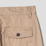 GANNI Washed Cotton Twill Pants - Yellowish Brown