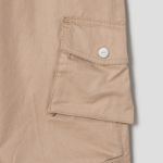 GANNI Washed Cotton Twill Pants - Yellowish Brown