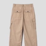GANNI Washed Cotton Twill Pants - Yellowish Brown