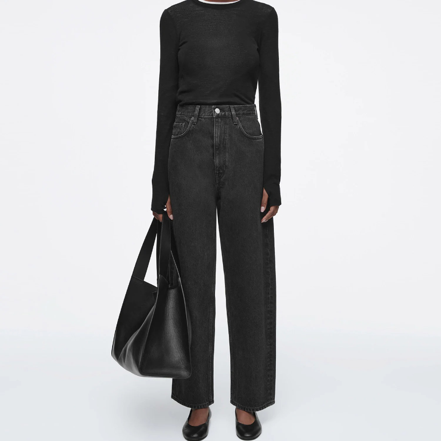 COS Bay Barrel-Leg Jeans – Black