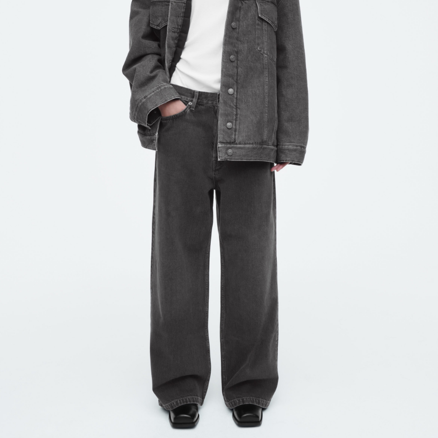 COS Volume Wide-Leg Jeans – Black