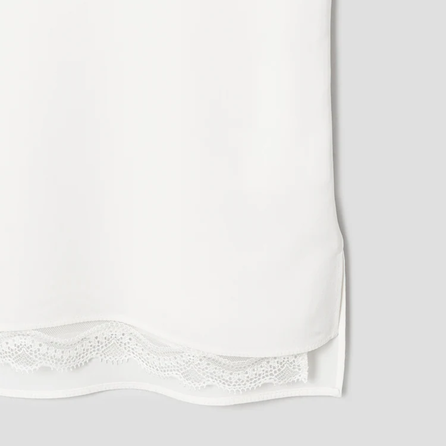 KUHO [Edit] Lace Layered Sleeveless Top - White