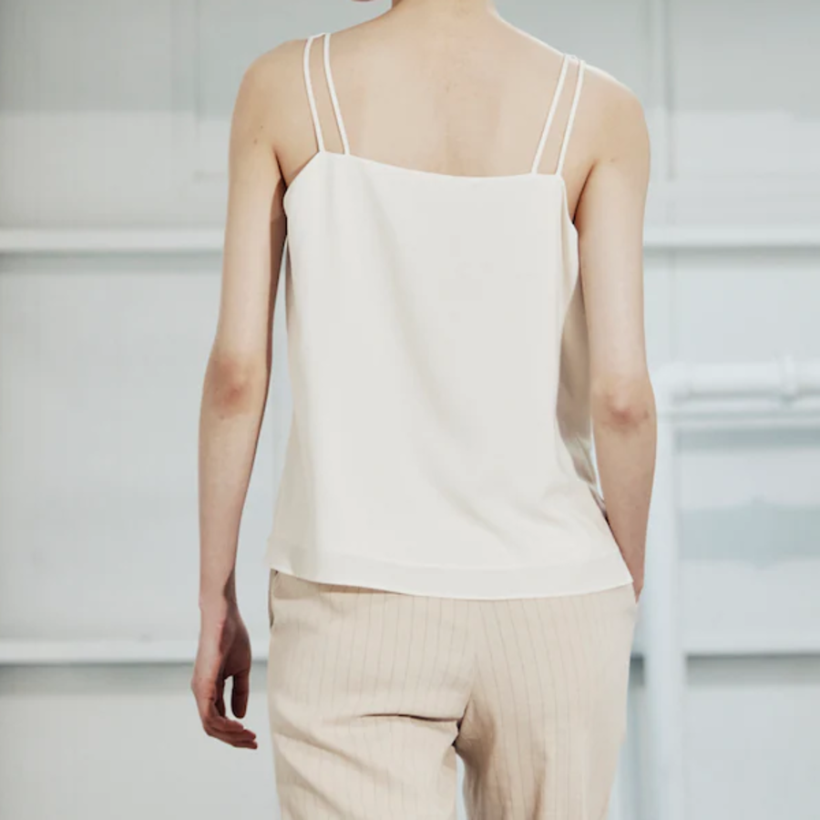 KUHO [Edit] Lace Layered Sleeveless Top - White