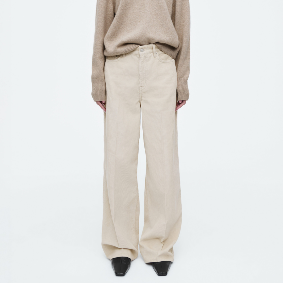 COS Tide Corduroy Wide-Leg Jeans – Light Beige