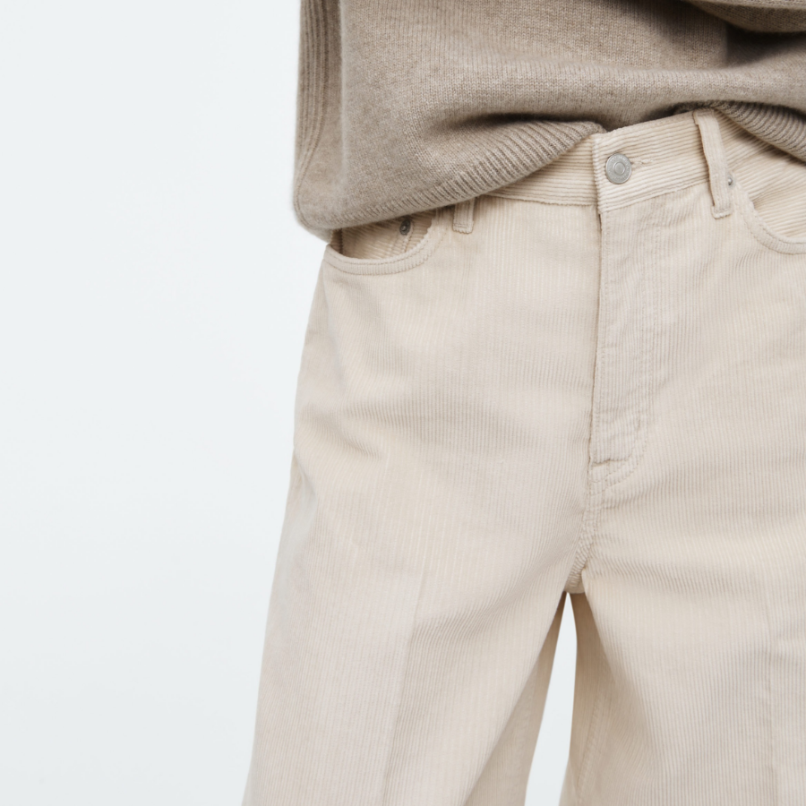 COS Tide Corduroy Wide-Leg Jeans – Light Beige