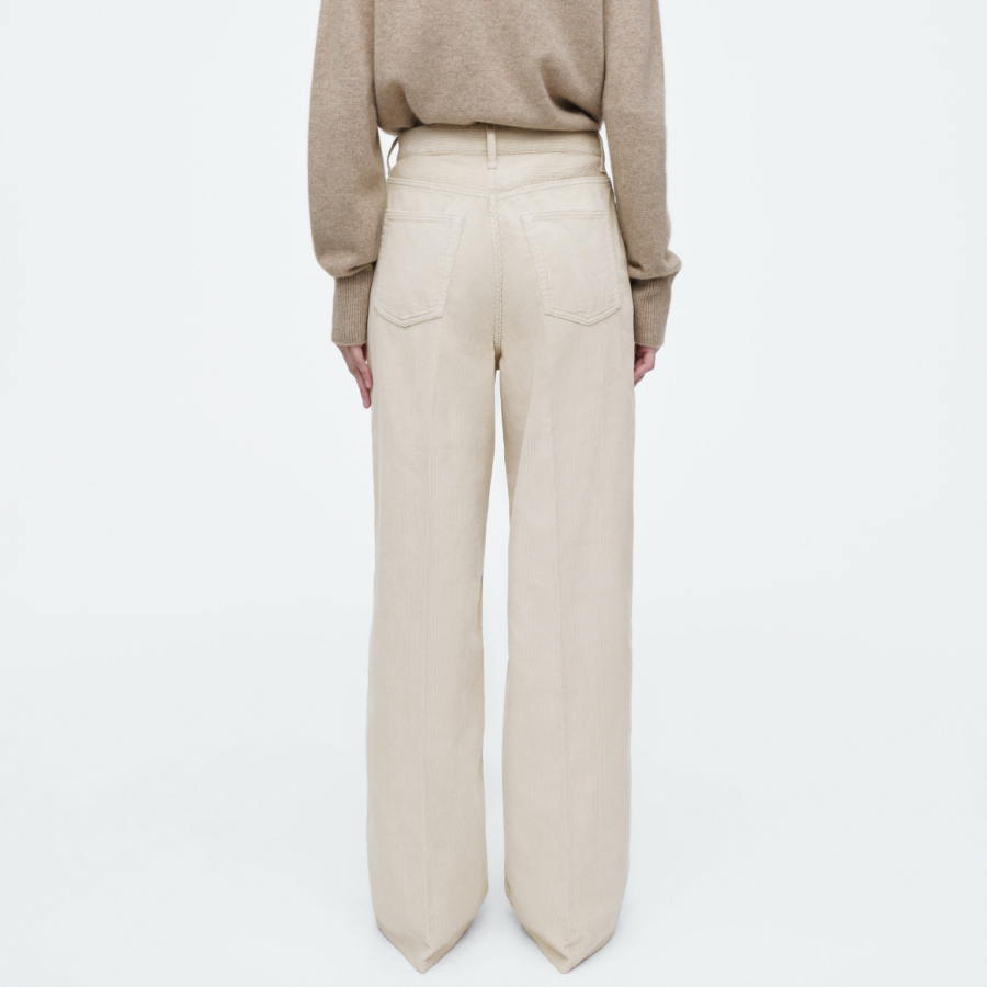 COS Tide Corduroy Wide-Leg Jeans – Light Beige