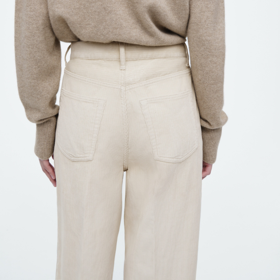 COS Tide Corduroy Wide-Leg Jeans – Light Beige