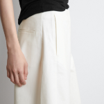 COS Cropped Barrel-Leg Cotton Trousers – White