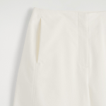 COS Cropped Barrel-Leg Cotton Trousers – White