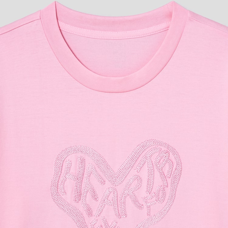 KUHO [HEART FOR EYE] Slim T-Shirt - Light Pink