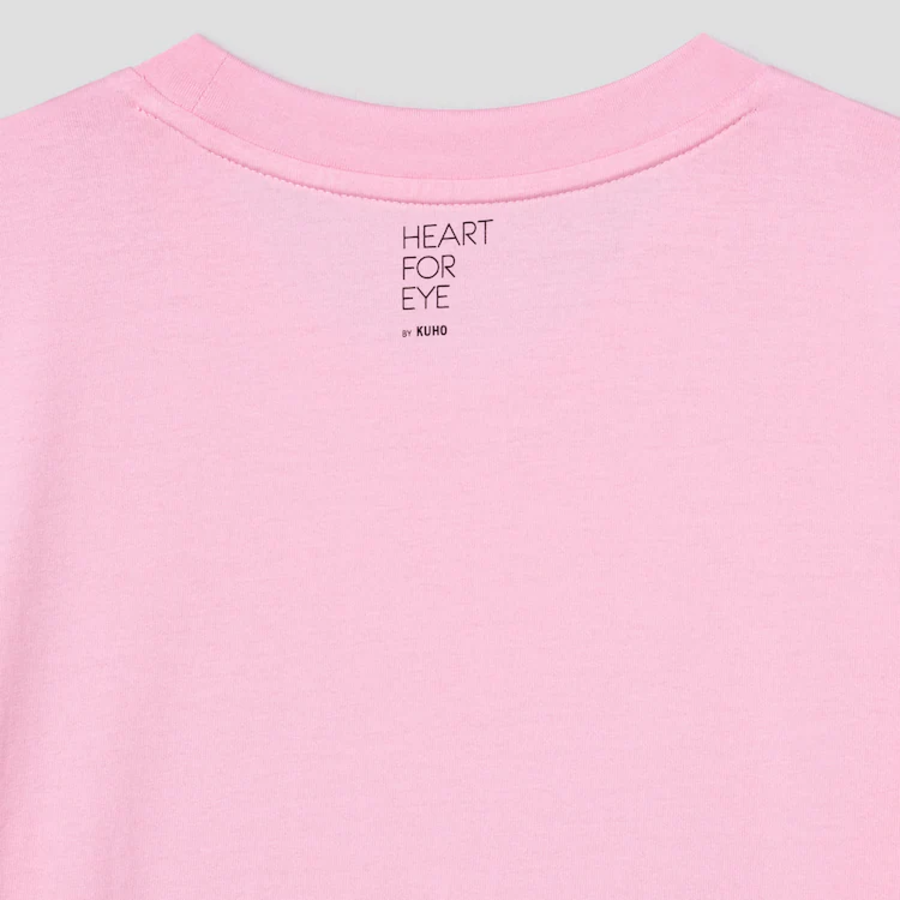 KUHO [HEART FOR EYE] Slim T-Shirt - Light Pink