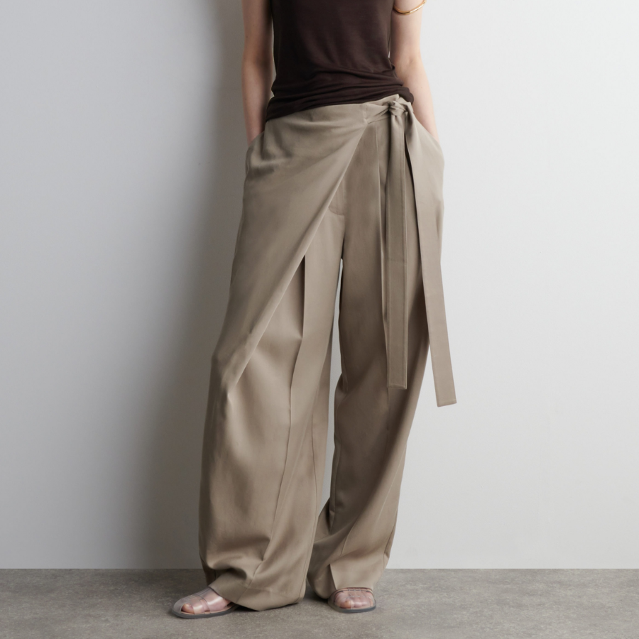 COS Fluid Wrap Front Trousers – Malt