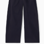 COS Relaxed Fit Barrel Leg Trousers – Navy