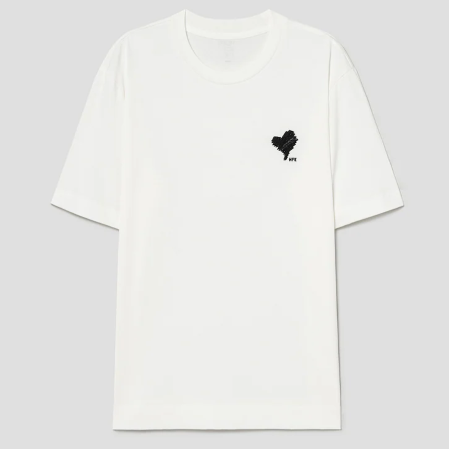 KUHO HEART FOR EYE Regular T-Shirt (Artwork) —White