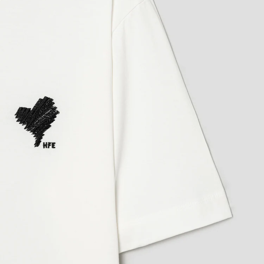 KUHO HEART FOR EYE Regular T-Shirt (Artwork) —White