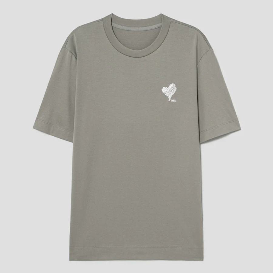 KUHO [HEART FOR EYE] Regular T-Shirt (Artwork) - Khaki