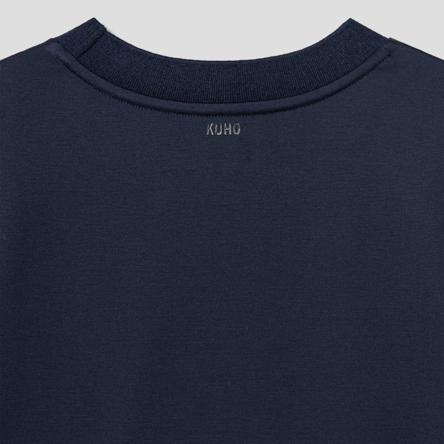KUHO [Golf] Pocket Detail Round Neck T-Shirt - Navy