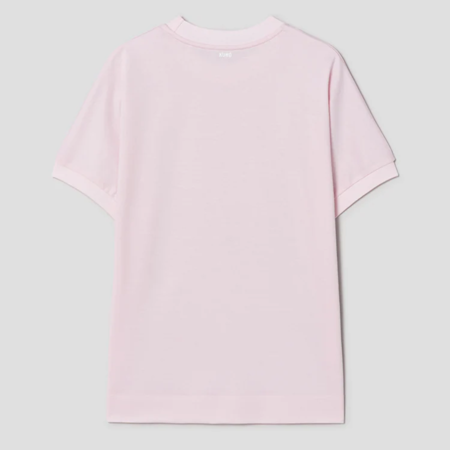 KUHO [Golf] Pocket Detail Round Neck T-Shirt - Light Pink