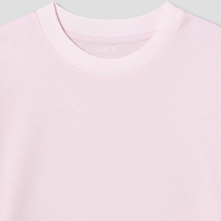 KUHO [Golf] Pocket Detail Round Neck T-Shirt - Light Pink